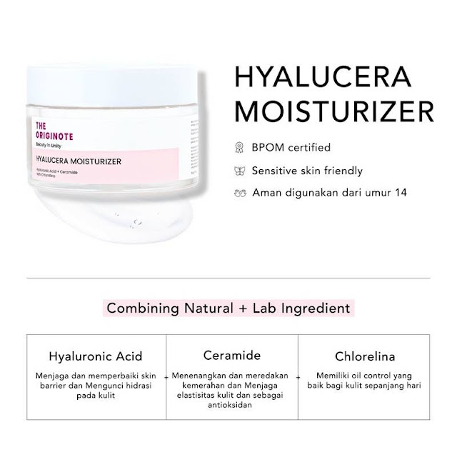 The Originate Moisturizer Gel Ingredients