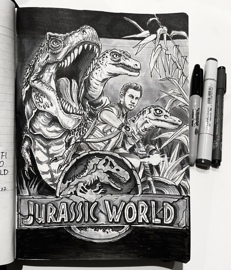 09-Jurassic-world-illustrations-Deepwhite-www-designstack-co