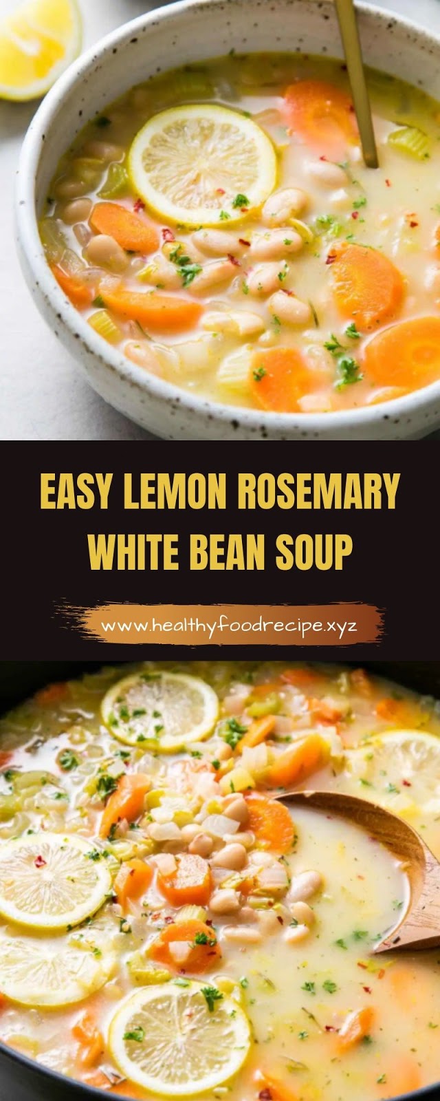 EASY LEMON ROSEMARY WHITE BEAN SOUP