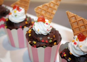 Chocolate Waffle Cone Cupcakes!