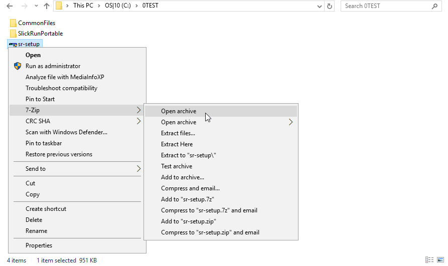 Open 32 bit archive...