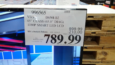 Vizio D650i-B2 65in 1080p at Costco with rebate