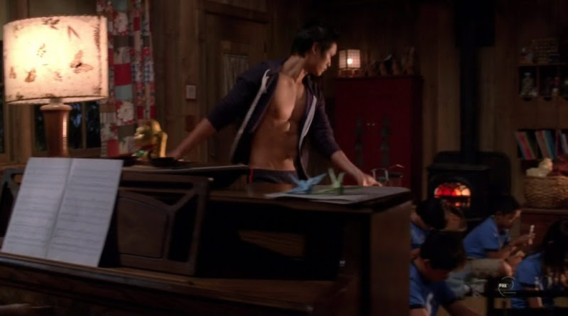 Harry Shum Jr Shirtless on Glee s2e01