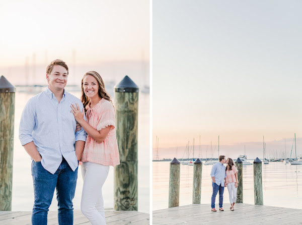 Downtown Annapolis Sunrise Summer Engagement Session photographed by Maryland Wedding Photographer Heather Ryan Photography