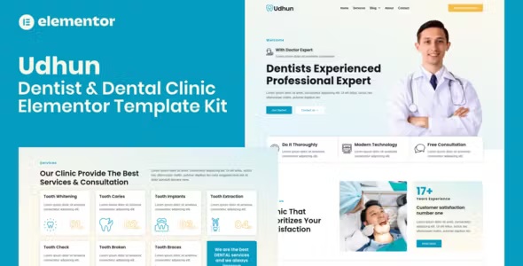 Best Dentist & Dental Clinic Elementor Pro Template Kit
