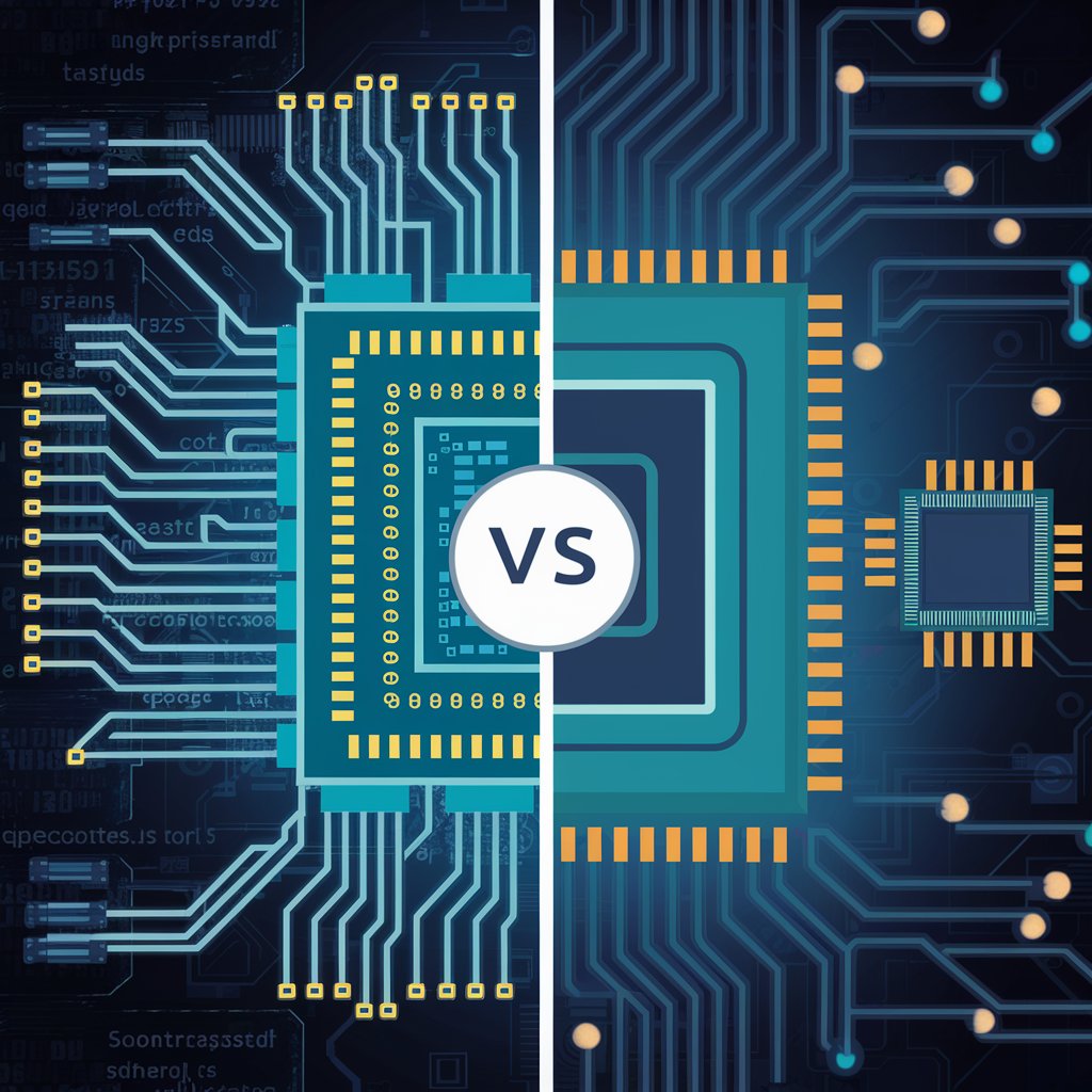 Difference between microprocessor and microcontroller with an Example