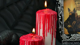 Decoración Halloween: Como hacer velas sangrientas