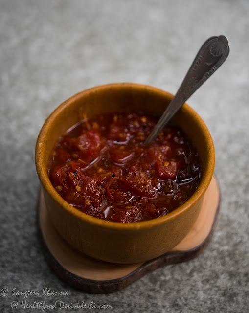 tamatar ki mithi chutney 