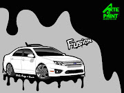 Ford Fusion 2011. Mais um desenho em preto e branco (ok, possuem alguns .