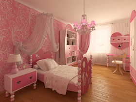 cuarto rosa para niña