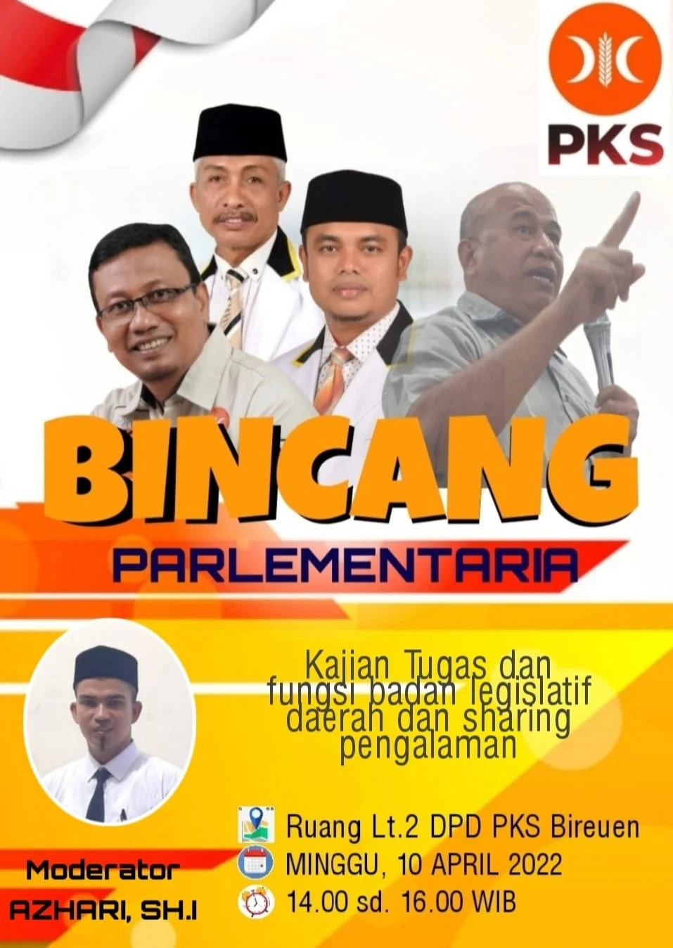 Beri Wawasan Pendidikan Politik, PKS Bireuen Gelar Bincang Parlementaria untuk Kader