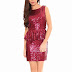 Full Sequined Peplum Dress 