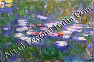 The Great Artist Claude Monet Painting “Waterlilies” 1916-1926 781/4" x 1671/4" St Louis Art Museum, Missouri 
