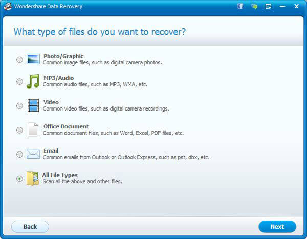 Wondershare Data Recovery - Recover