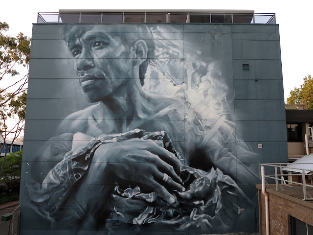 The WonderWalls Street Art Festival is currently taking place on the streets of Wollongong in Australia where Guido Van Helten just wrapped up his latest mural.