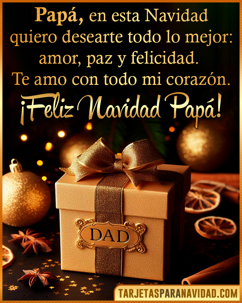 Tarjetas de Navidad para Papá