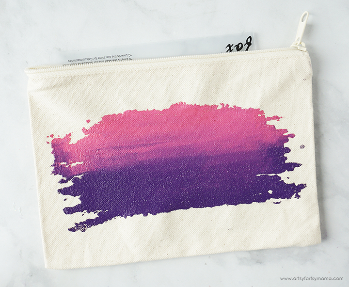 Screen Printed Canvas Zipper Pouch with Ikonart