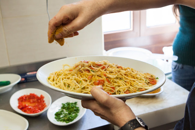 Pranzo al ristorante di Sa pischera e mar'e Pontis-Cabras