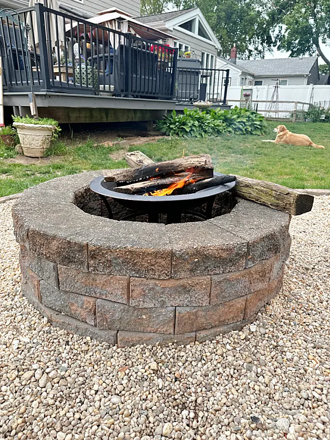 fire pit in a fire pit