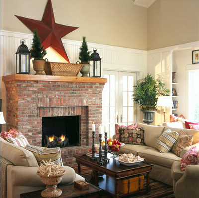  fire place  on Pinterest Brick  Fireplaces  Corner 