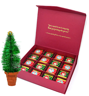 Midiron Christmas Chocolate Gift, Chocolate Box with Christmas Tree Miniature