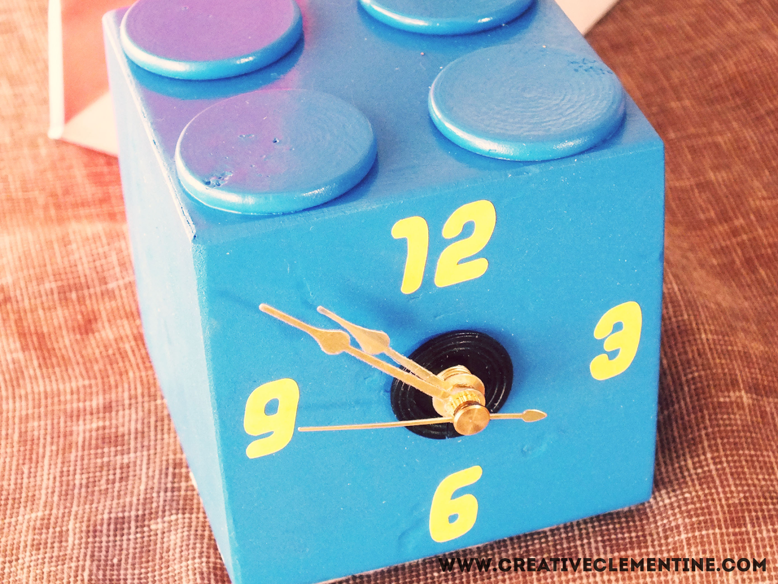 Super easy DIY Lego Clock via CreativeClementine.com