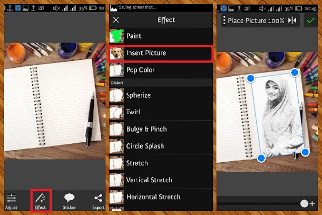 Cara Edit Photo Membuat Sketsa Arsiran Lukisan Pensil Menggunakan Android [ PicsayPro]