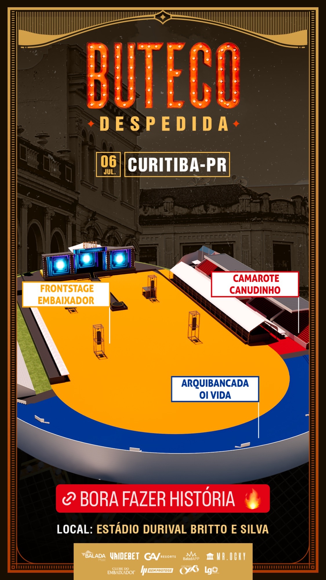 Show Buteco do Gusttavo Lima em 2024 será em um estádio de Curitiba