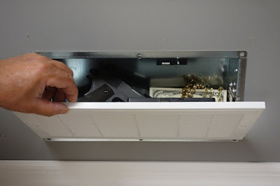 Quick Safe Hidden Compartment Air Vent Requires an RFID Security Card To Open It