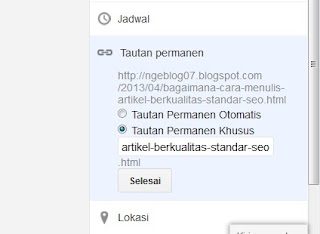 Merubah URL Artikel Agar SEO friendly