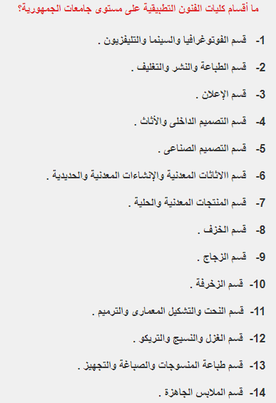 التقديم بكلية الفنون التطبيقية 2018 الاقسام ونظام ومكان اختبارات القدرات والمؤهلات المطلوبة