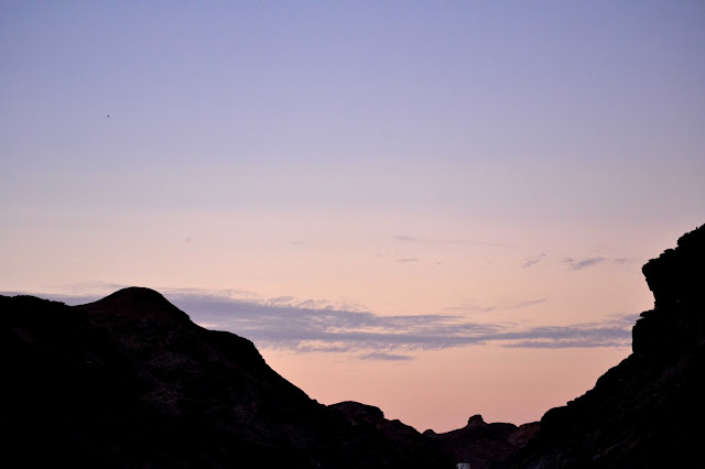 Sunset with orange and purple skies