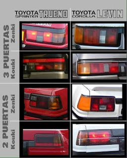 Sprinter Trueno VS Corolla Levin Taillight