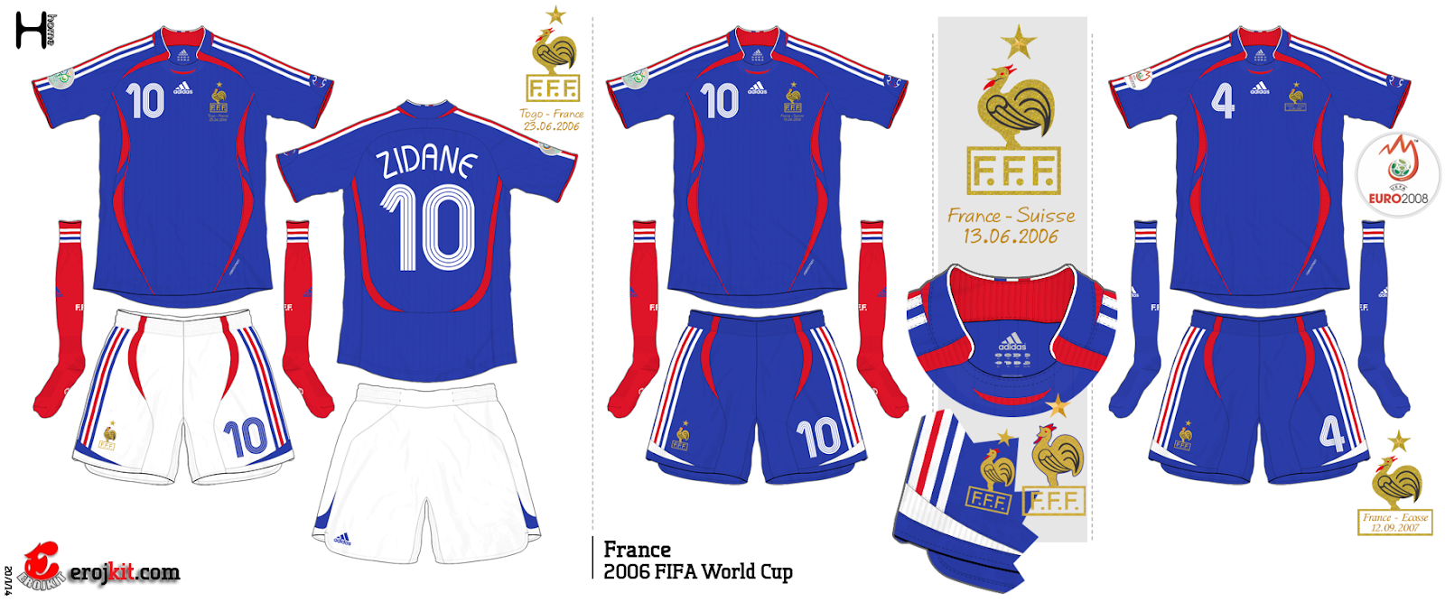 Kit Design By Eroj 2006 Franca Home E Away