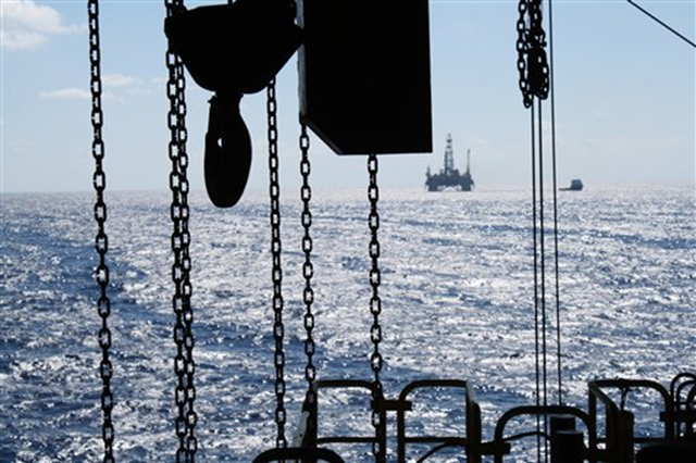 image In this 27 October 2011 photo the satellite oil rig'Danny Adkins'