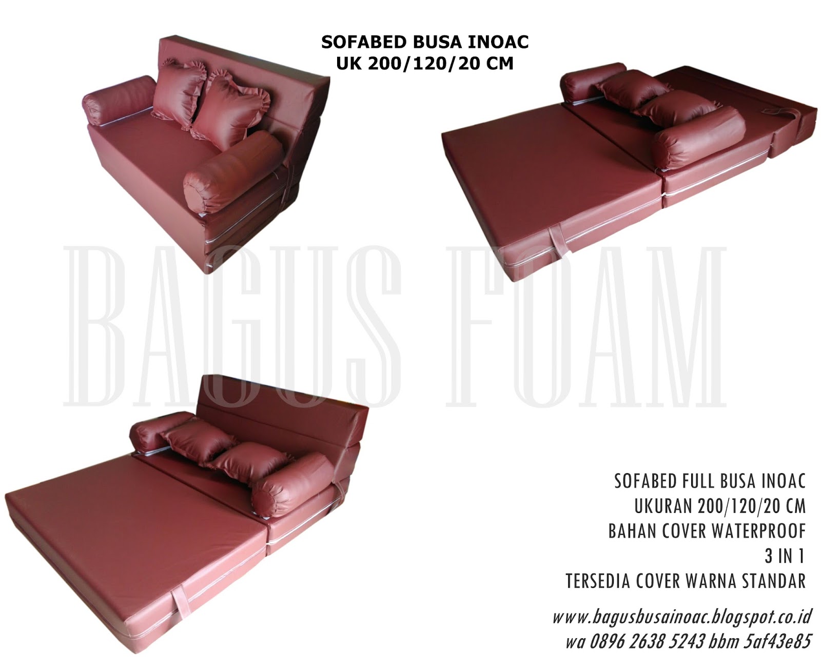 ANEKA KASUR BUSA INOAC SOFABED INOAC UK 200 120 20 WATERPROOF