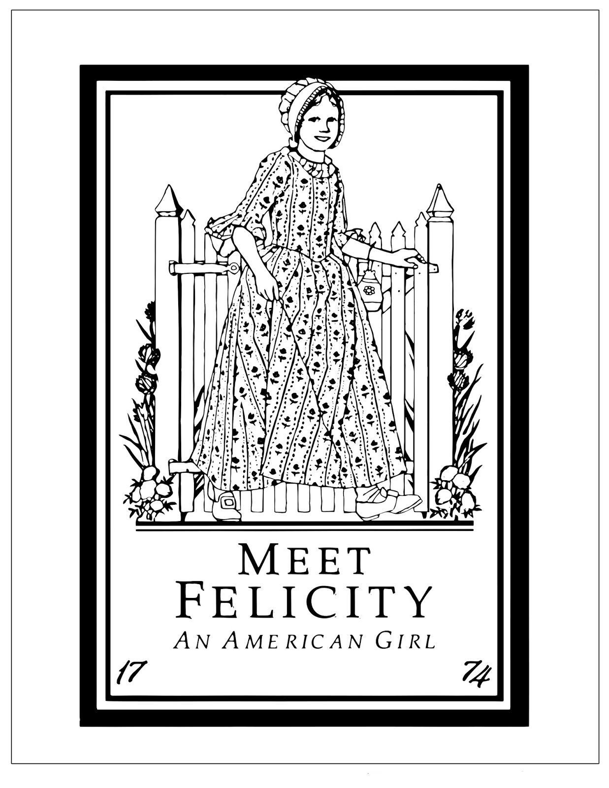 free American girl coloring pages Felicity