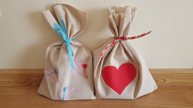 DIY Valentine's Day reusable gift bags