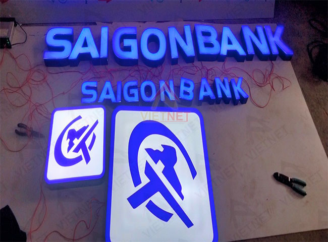 Gia công chữ nhôm không gờ SAIGONBANK