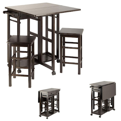 Multifunctional Dining Table 3-PC Set Space Saver Kitchen