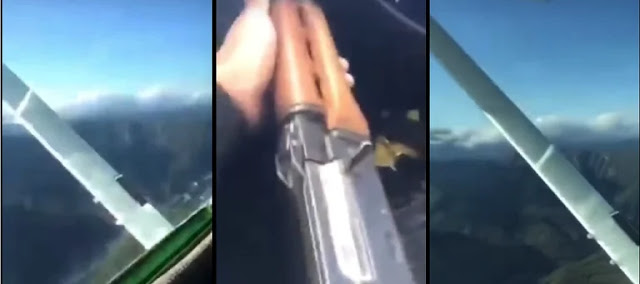 Video: Sicarios de El Cártel de Sinaloa se graban armados desde la cabina de un avión
