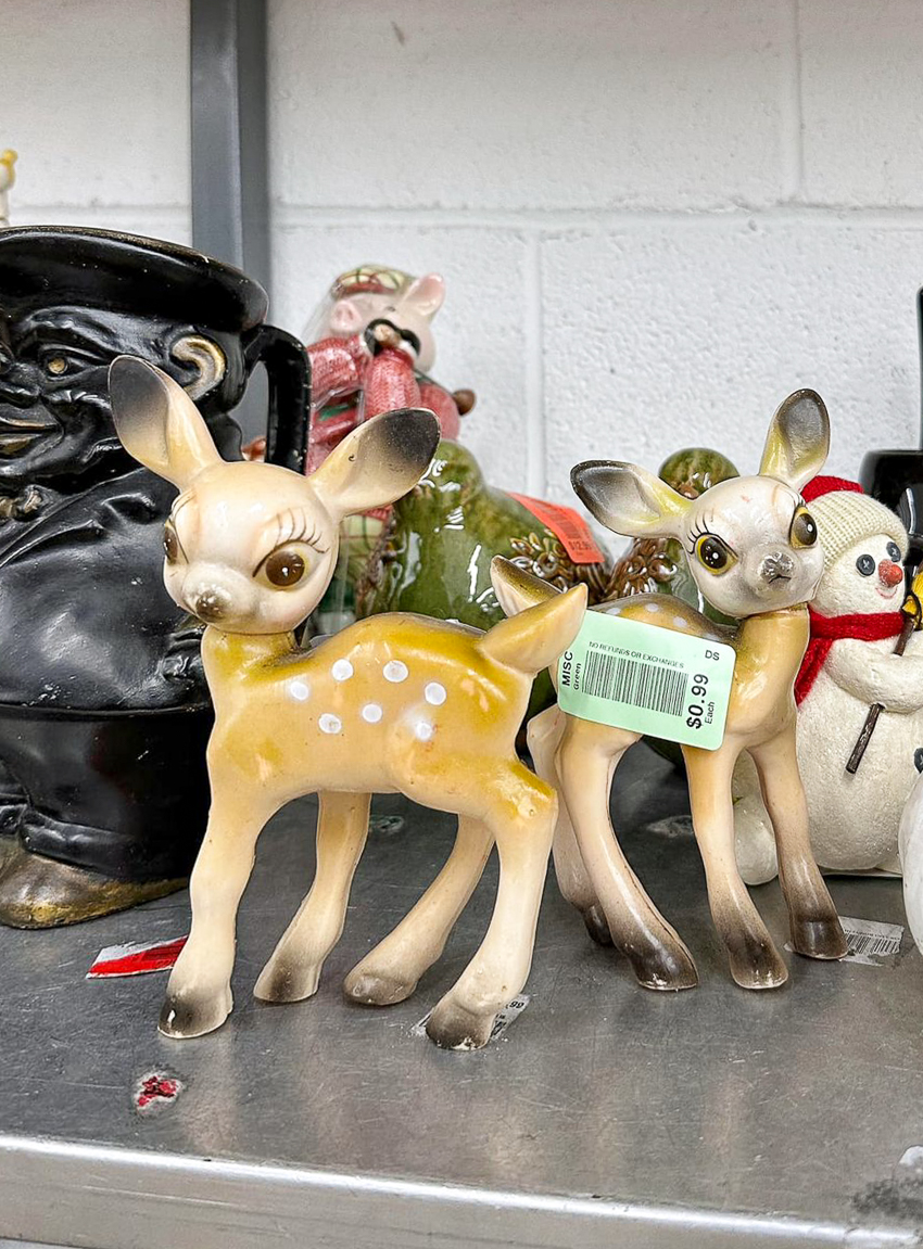Vintage fawns at thrift stores