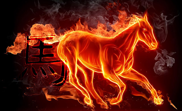 Chinese New Year Horse Fire Wallpaper Download HD