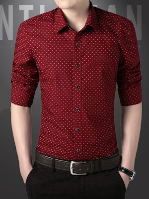 Ericdress Polka Dots Single-Breasted Autumn and Spring Men's Shirt