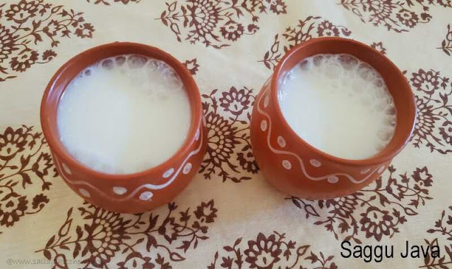 images of  Saggu Java Recipe / Sago Butter Milk Drink Recipe / Saggu Biyyam Java Recipe - Easy Summer Drinks