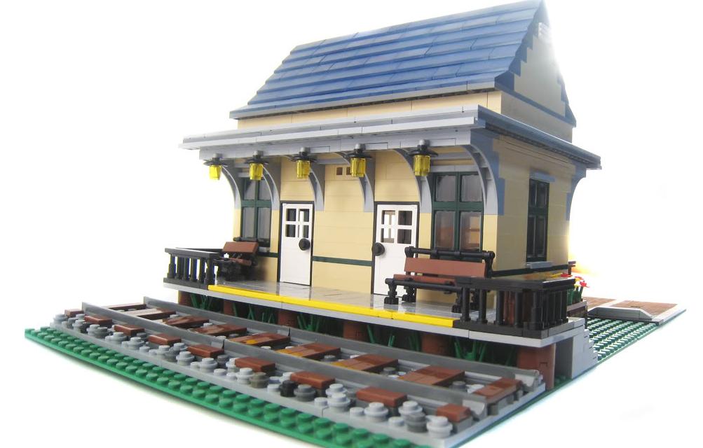 Lego Asia: Lego City Train Station amp; Train Signal box MOC