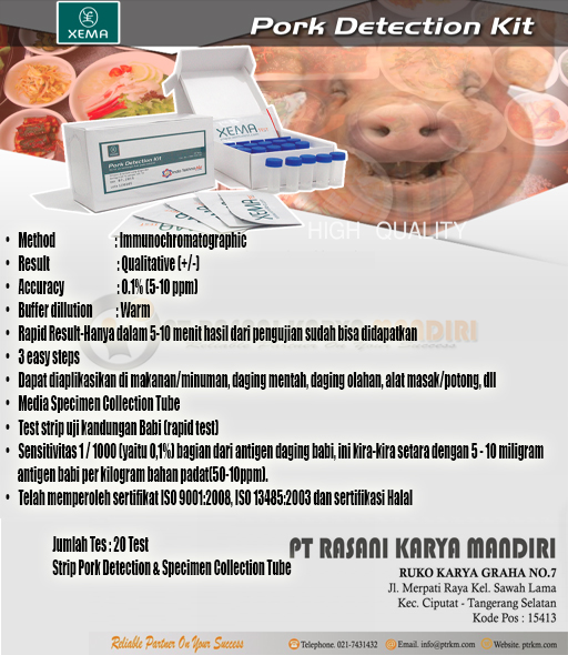 Test Kit Uji Daging Babi
