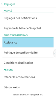 assistance Snapchat 