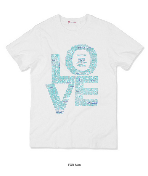 Text Print Love T-Shirt