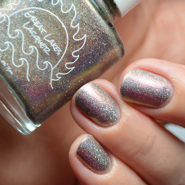 champagne holographic nail polish